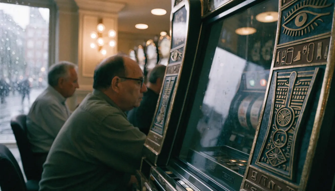 Ägyptisch gestalteter Slot‑Automat mit Buch‑Motiv