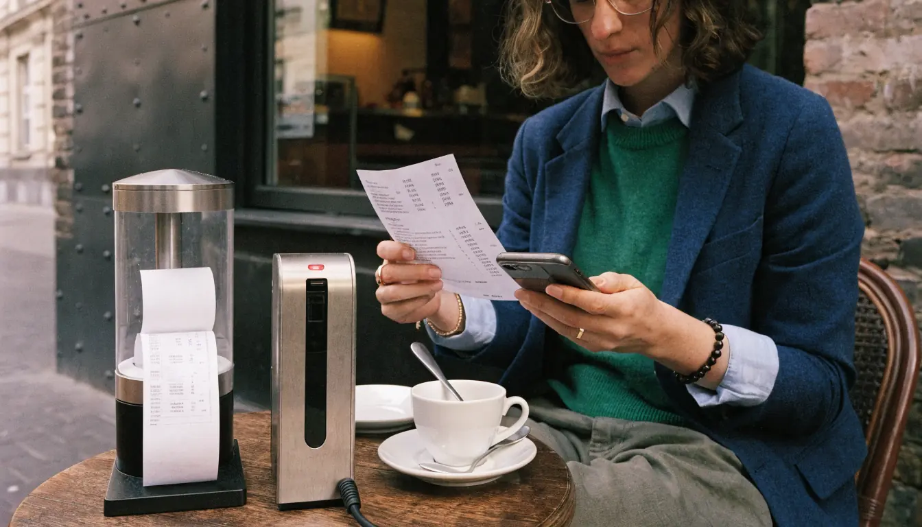 Bankauszug neben Smartphone, Vergleich von Methoden