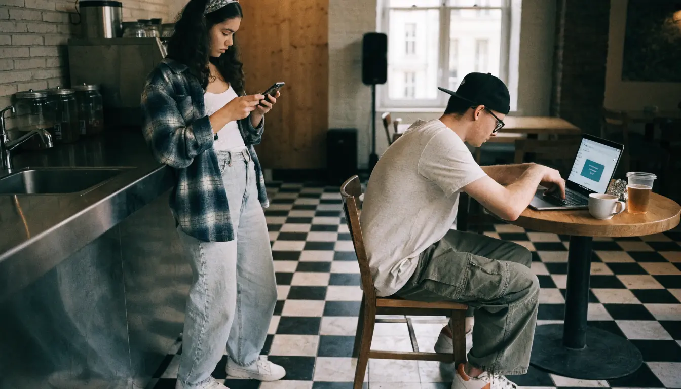 Smartphone für kleinen Einsatz, Laptop für großen
