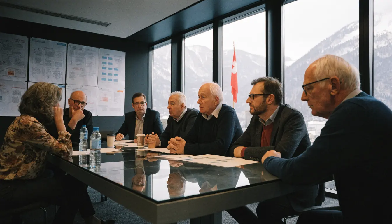 ESBK‑Team berät Lizenzvergabe im Konferenzraum