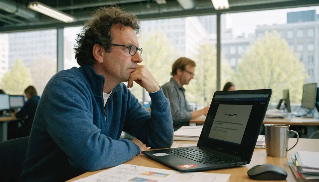 Laptop zeigt Zugriffsverweigerung wegen IP‑Block