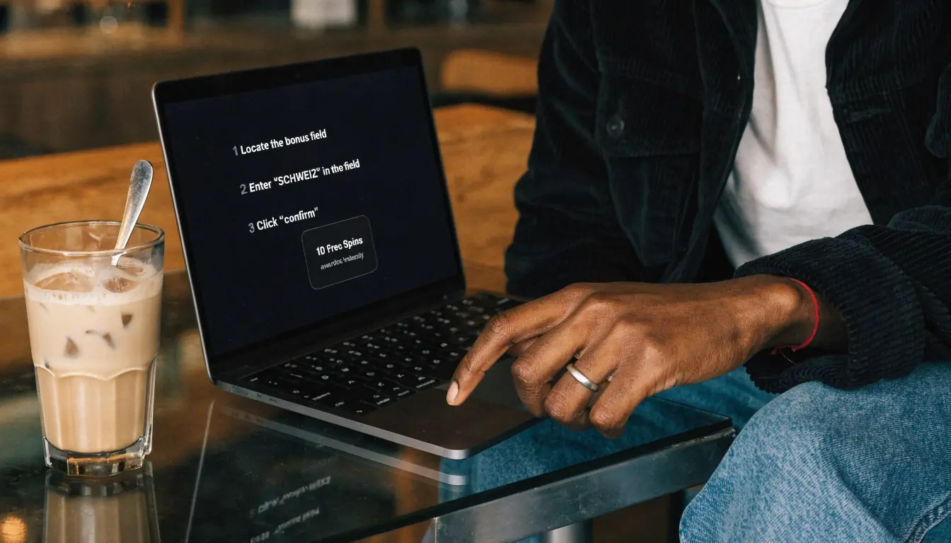 Laptop‑Bildschirm mit Schritt‑für‑Schritt‑Anleitung, Klick auf Bestätigen