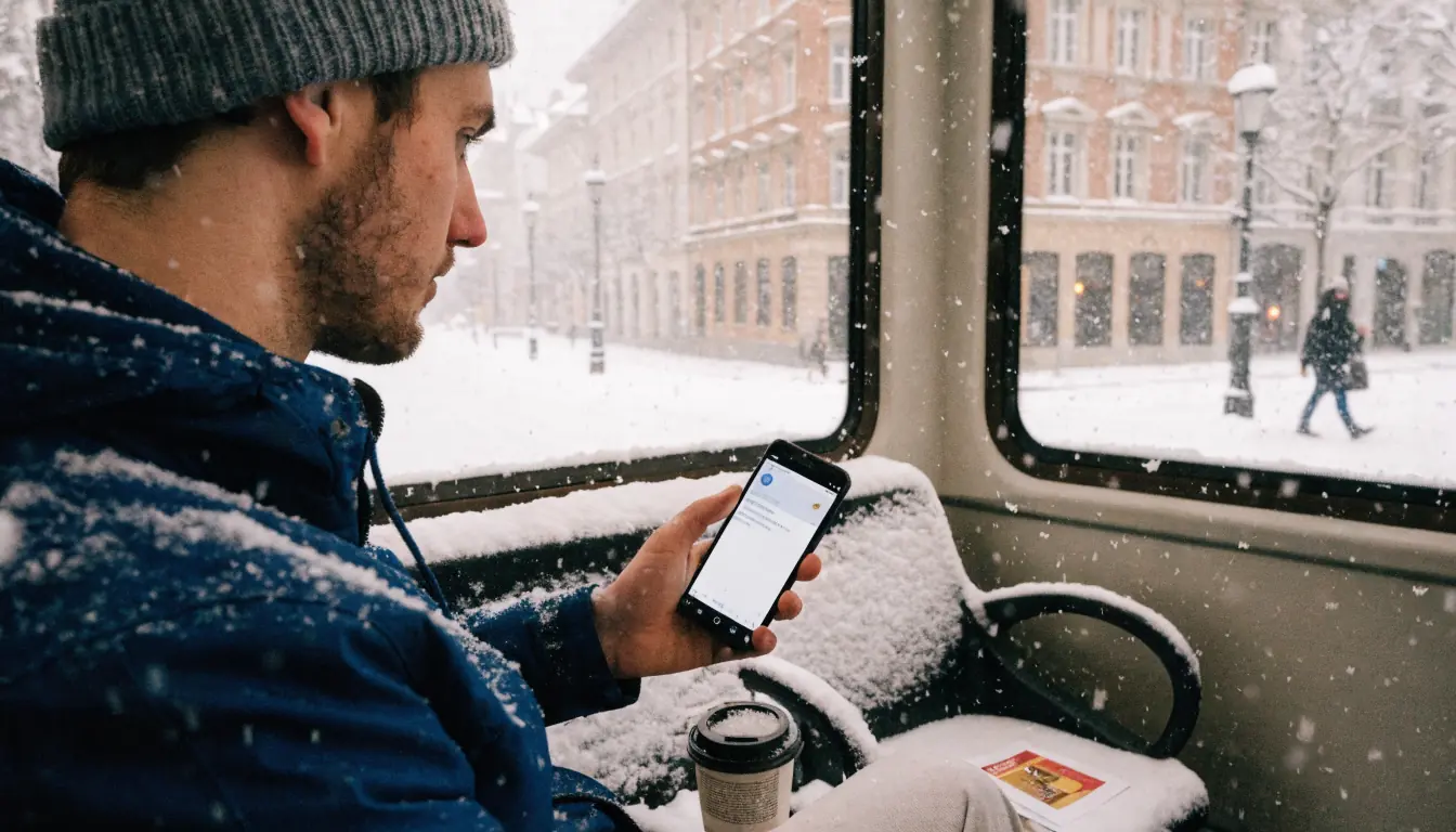 Nutzer tätigt Twint-Zahlung per Smartphone